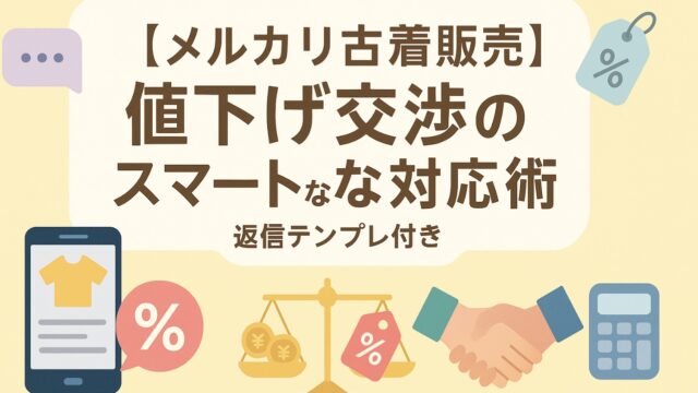 メルカリ古着販売】値下げ交渉のスマートな対応術｜【おすすめ】リスク 