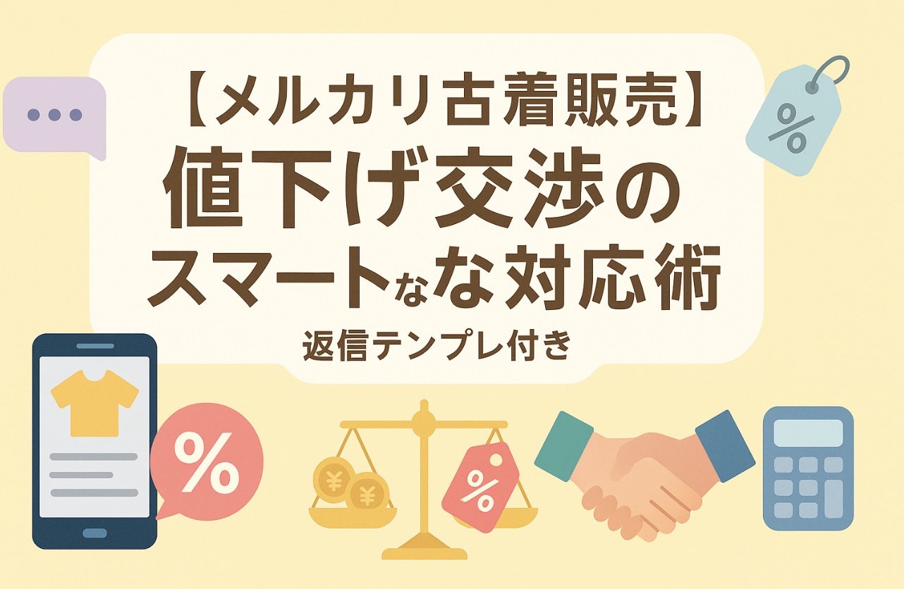 メルカリ古着販売】値下げ交渉のスマートな対応術｜【おすすめ】リスクなしで稼げる副業はALLS-COMPANY
